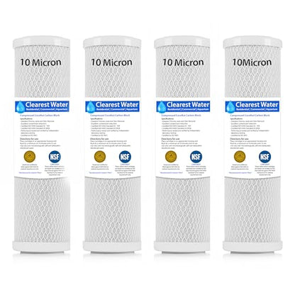 10 Micron Carbon Filter 10x2.5 Whole House Cartridge (4 PK)