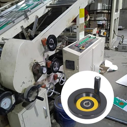 Lathe Milling Machine – Insulated Engineering Plastic Hand Wheel with Revolving Handle, Standard Mounting Holes for Grinder and Industrial Equipment