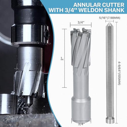 KEENTECH Carbide-Tipped Annular Cutter 3/4" Diameter x 2" Depth - size: 3/4" Dia * 2" Depth