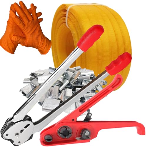 Box Plastic Strapping Kit, Manual Packaging Strapping Tool, Banding Tool - color: Orange