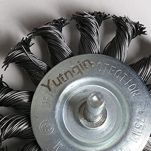 3PCS 3 Inch Knotted Wire Wheel Brushes Kit for Drill with 1/4-Inch Shank,Twist Brush Set Perfect for Rust Removal, Corrosion and Paint,Wire Wheels for Power-Operated Grinders (Pack of 2) - size: 3 inches (Pack of 2)