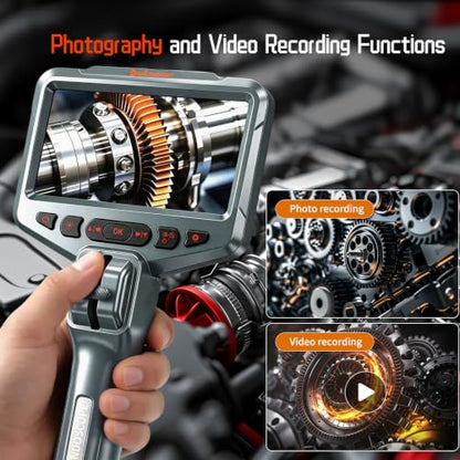 Daxiongmao Articulating Borescope, 1080P HD Inspection Camera with Lights