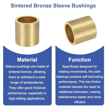 uxcell 50Pcs Sleeve Bearings, 3mm Bore x 5mm OD x 6mm Length, Self-Lubricating Sintered Bronze Bushings - size: 3mm Bore x 5mm OD x 6mm Length