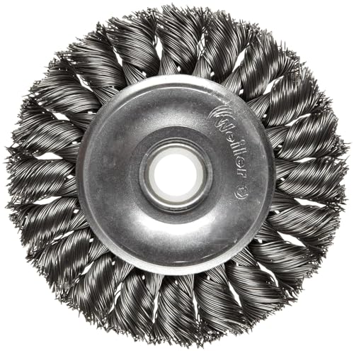 Weiler 08014 3" Standard Twist Knot Wire Wheel .014" Steel Fill 1/2"-3/8" Arbor Hole Made in the USA (Pack of 10) - size: .014 Wire Size, style: Pack of 10