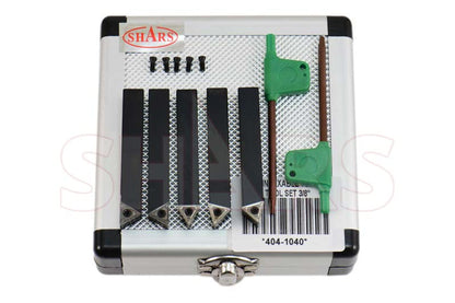 Shars (5 Pcs) 3/8" Indexable Carbide Turning Tool Set 404-1040 P] - size: 3/8" 404-1040