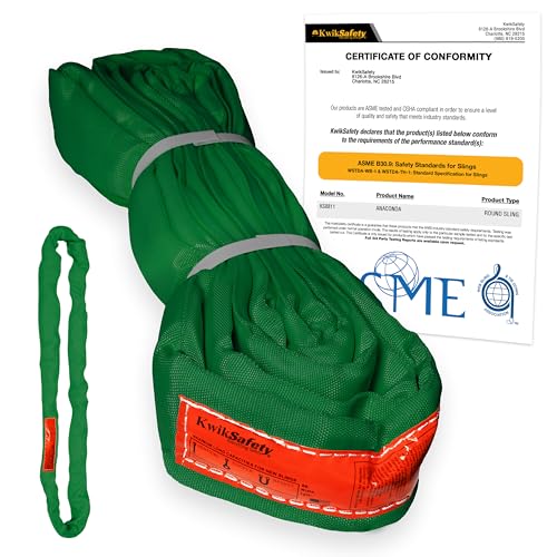 Heavy Duty Lifting Strap - Anaconda - Endless Loop Strap for Industrial Lifting Slings - Green - 2" x4' - color: Green, size: 2"x4' | 5,300 lbs
