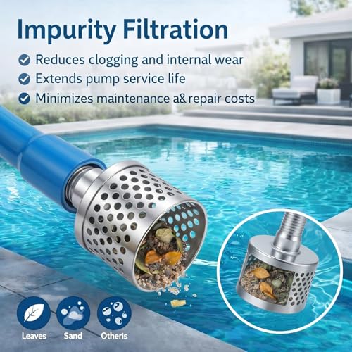 Fumete 3 Inch Pump Strainer Round Hole Suction Strainer Filter - size: 3 Inch