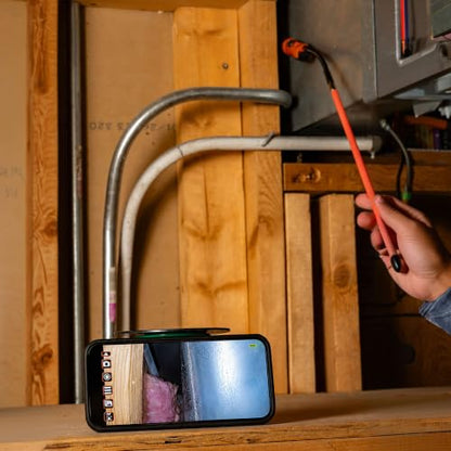 Klein Tools ET30 Wireless Inspection Camera, 1080P High Resolution Borescope with Light, Wi-Fi Enabled for iPhone and Android, Drain Plumbing Diagnosis, Fish Rod Compatible