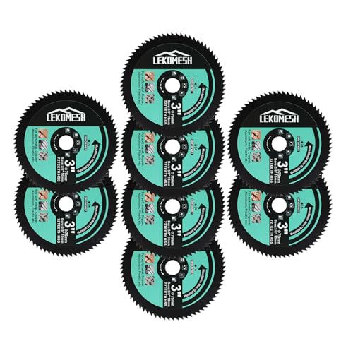 HSS Circular Saw Blade - 8pcs 3In/75mm x Arbor 3/8In/10mm Cutting Discs for Wood, Copper, Aluminum, Plastic and Soft Metal - size: 8pcs HSS Saw Blade