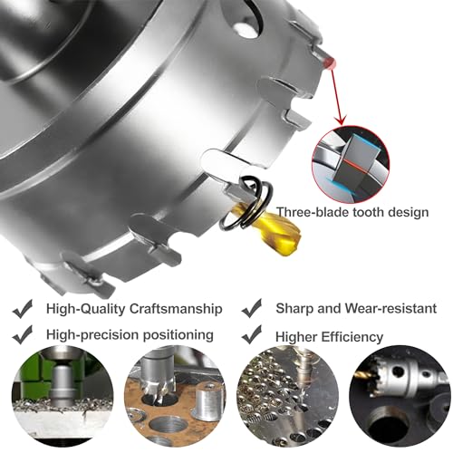 2Pcs 9/16 Inch TCT Carbide Hole Saw Set for Hard Metal - size: 14mm | 9/16''-2 Pack