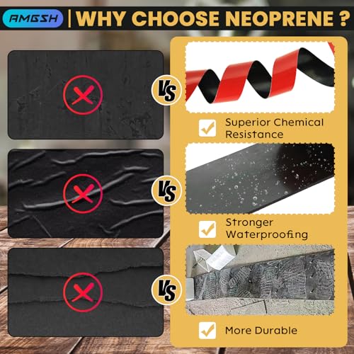 Neoprene Rubber Strip (1, Black, 1/16" Thick × 2" Wide × 10' Long) - size: 1/16" Thick × 2" Wide × 10' Long
