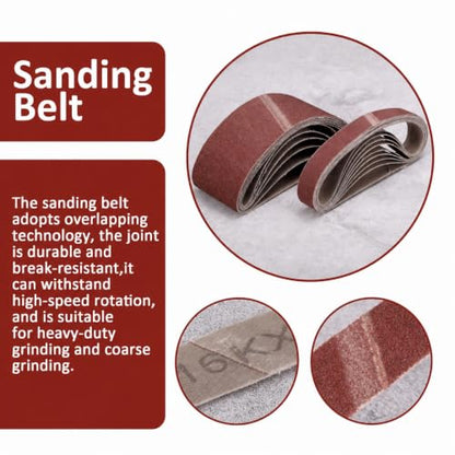 3 x 18 Inch Mixed Grit Sanding Belt 30 Pcs, 5 Each of 40/60/80/120/150/240 Grits, Aluminum Oxide Sanding Belt for Knife Making, Metalworking, and Woodworking, High-Performance Sharpening Belts - size: 3 x 18 Inch Mixed Grit