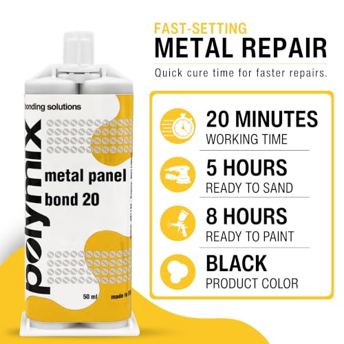 Polymix Panel Bond 20 Adhesive 50ml Cartridge & Two Application Mixing Nozzles