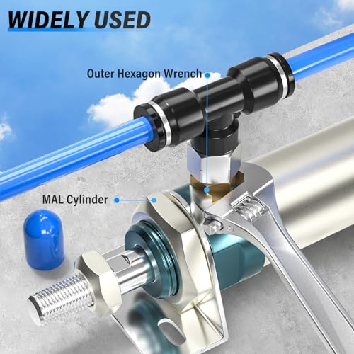 TAILONZ 1/2" OD x 3/8" FNPT Push to Connect Branch Tee Fitting 10Pcs - size: 1/2"OD x 3/8"FNPT