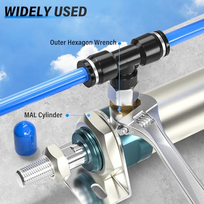 TAILONZ 1/2" OD x 3/8" FNPT Push to Connect Branch Tee Fitting 10Pcs - size: 1/2"OD x 3/8"FNPT