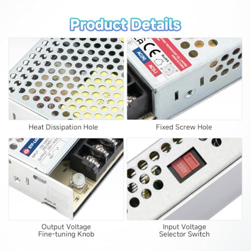 BTF-LIGHTING Power Supply DC24V 200W UL Recognized Component for LED Strip - size: 24V200W