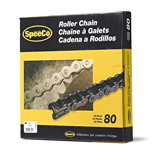 SpeeCo S06801#80 Roller Chain x 10 Feet with Connecting Link - size: #80