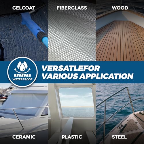 5200 Marine Sealant Adhesive Fast Cure 3oz – Permanent Waterproof Bond for Boats, RVs, Decks & Pool Tile, UV Resistant Above & Below Waterline - color: 1Pack White