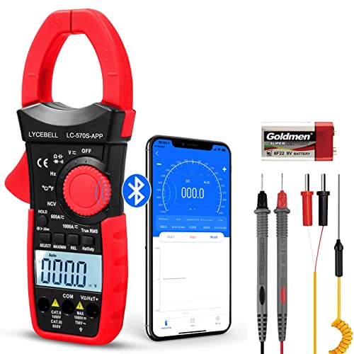 6000 Counts Clamp Meter 1000A AC DC Clamp Multimeter with Bluetooth APP
