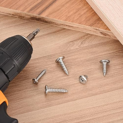 uxcell 25Pcs M4x20mm Flat Round Socket Head Screws,SS Self Tapping Screws - size: M4 x 20mm