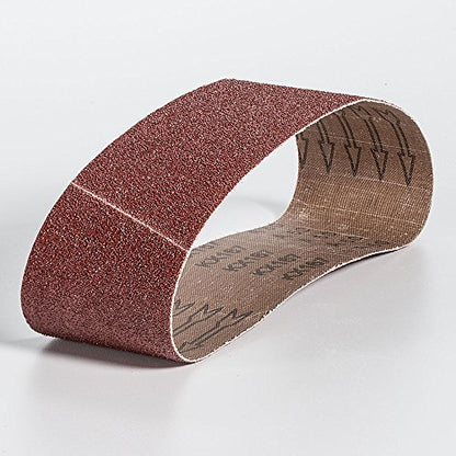 Mercer Industries 110050-4" x 24" Aluminum Oxide Sanding Belts, 50 Grit (10 Pack) - size: 4 x 24, style: 50 Grit