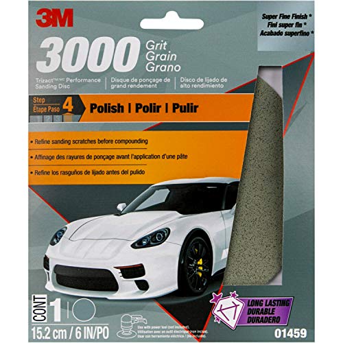 3M Trizact Performance Sanding Abrasive Disc, 01459, 6 in, 3000 grit - size: 6 inch