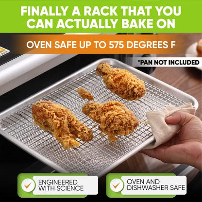 Spring Chef 8.5" x 12" Stainless Steel Cooling Rack for Baking, Set of 2 - size: 8.5"x12", style: 2 Pack