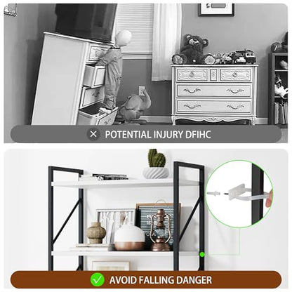 Shintenchi 2 Pieces 5 Tiers Bookshelf, Classically Tall Bookcase Shelf - color: 2pcs/White