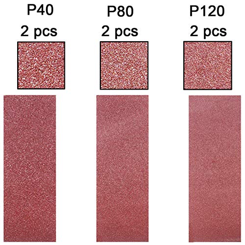 Tonmp 6 PCS 6 inch x 48 inch Sanding Belts - 2 Each of 40 80 120 Grit Aluminum Oxide Sanding Belts For Belt sander (6x48 inch) - size: 6x48 inch