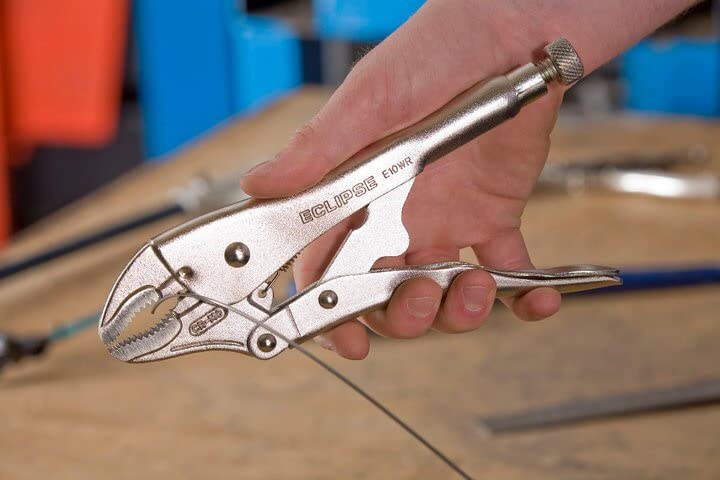 Eclipse Professional Tools E10WR 10 Inch Curved Jaw Locking Pliers with Wire Cutters (10" / 250mm) - size: 10-Inch