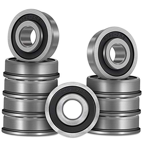 10Pcs Flanged Ball Bearings ID 5/8" x OD 1-3/8" for Lawn Mower, Wheelbarrows, Carts & Hand Trucks Wheel Hub, Alternative to Snapper, JD, MTD, Marathon AYP Etc, Deep Groove Ball Bearing - size: ID 5/8" x OD 1-3/8"