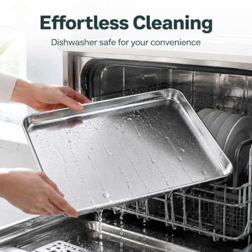 TeamFar Baking Sheet, 16" x 12" x 1" Stainless Steel Cookie Sheet Pan - size: 16" x 12" x 1"