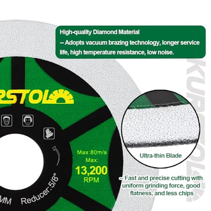 Diamond Glass Cutting Disc - 3pcs 4 Inch(100mm) Ultra-Thin Saw Blade Arbor 22.23-15.875mm for Glass, Jade, Crystal, Wine Bottle, Ceramic Tile - size: 4"(100mm)
