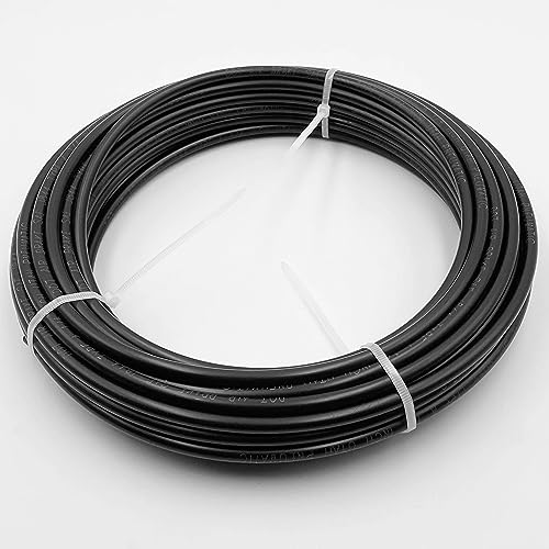 Utah Pneumatic 1/4" DOT Air Line SAE J844 PA12 Nylon Tubing, 50ft (Black) - color: Black, size: 1/4" x 50 Feet