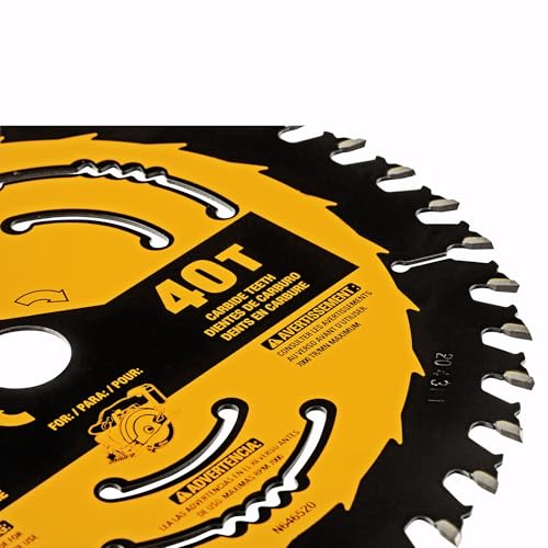 DEWALT Circular Saw Blade, 6 1/2 Inch, 40 Tooth, Framing (DWA161240)