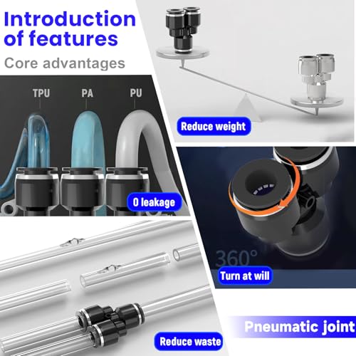 30-PACK 1/4" Tube OD Y Spliter Black Push to Connect Fittings,PY-1/4 3 Way Pneumatic Quick Connect Air Line Push Lock Hose Fittings - size: 1/4"OD/BLACK