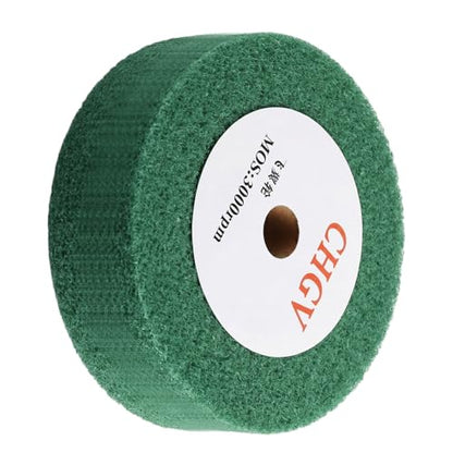 150mm x 50mm Non-Woven Nylon Polishing Burnishing Wheel, 240 Grit Wire Drawing Abrasive Flap Wheels 6" x 2" Polishing Flap Wheel for Stainless Steel Aluminum Copper Wood Metal(Green) - style: Green 6" x 2"