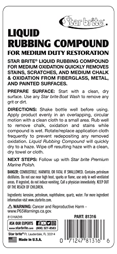 STAR BRITE Liquid Rubbing Compound Medium Oxidation - style: For Medium Oxidation