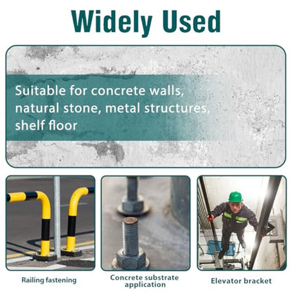 3/8 Concrete Anchors, Stainless Steel Wedge Anchors, 5 Pack - size: 3/8" x 5"