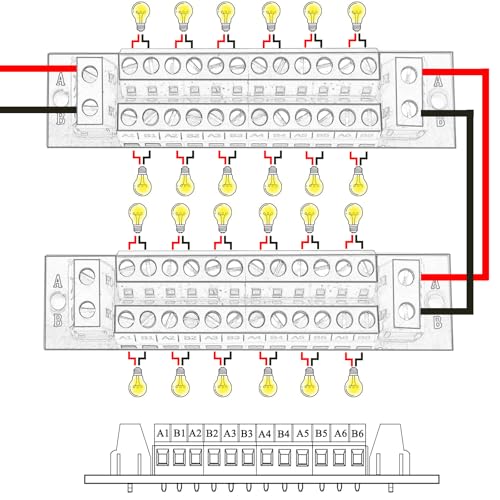 16 Amp 2x12 Position Terminal Block Distribution Module Power Distribution Board for AC DC