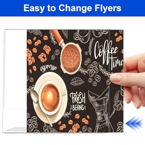 Acrylic Sign Holder 8.5 x 11 Horizontal , Clear Plastic Display Stand for Tabletop, Acrylic Stands for Flyers, Table Paper Holder, Vertical Sign Holder 8.5x11 for Restaurants, Office and School (Slant 15 Pack 11x8.5) - size: Slant 15 Pack 11x8.5