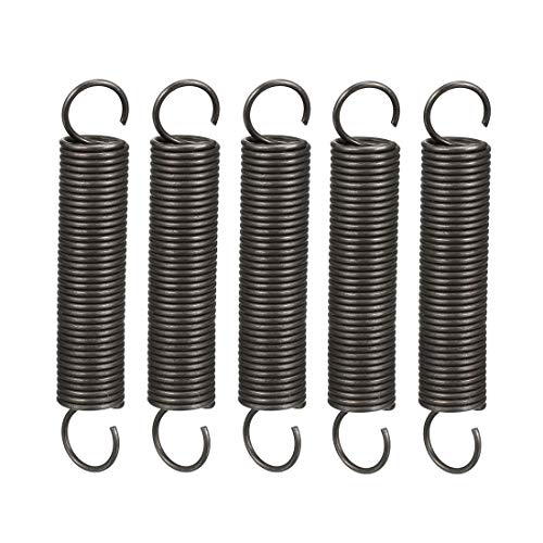 uxcell 5Pcs Extended Tension Spring Wire Dia 0.04", OD 0.39", Free Length 2.36" Spring Steel Small Dual Hook Tension Springs for Production - size: 0.04" × 0.39" × 2.36"