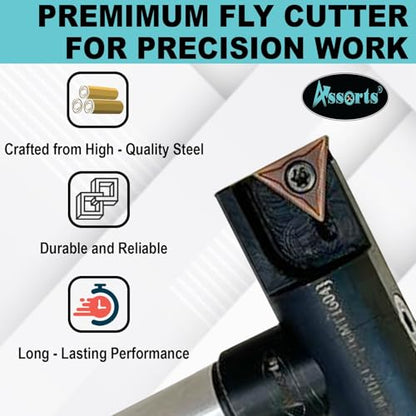3" Indexable Fly Cutter with MT3 Shank (M12 x 1.75 Drawbar Thread) – TCMT 1604 Carbide Insert Compatible – Precision Milling Tool for Surface Facing - size: 3" FIy Cutter MT-3(M12/1.75)