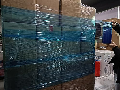 Blue Plastic Wrap Moving Wrap Roll 12”×1000ft 80 Gauge Stretch Wrap - color: Blue