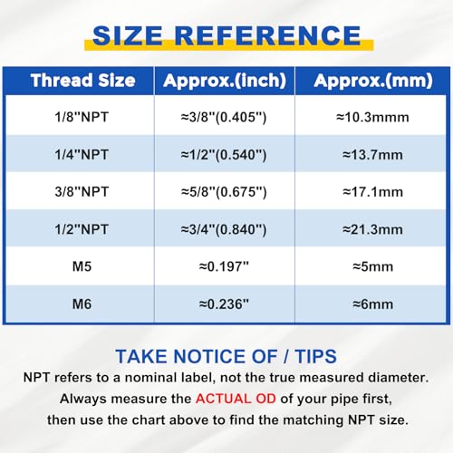 5Pcs Male Elbow Push to Connect Fitting Fit 8mm OD Tube 3/8" NPT - color: Blue, size: 8mm OD x 3/8" NPT