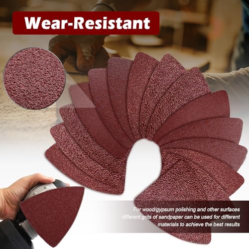 208Pcs Oscillating Tool Sanding Pads Kit for Tight Spaces, Woodworking &DIY - size: 208pcs multitool sanding pads