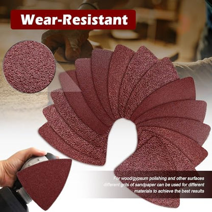 208Pcs Oscillating Tool Sanding Pads Kit for Tight Spaces, Woodworking &DIY - size: 208pcs multitool sanding pads