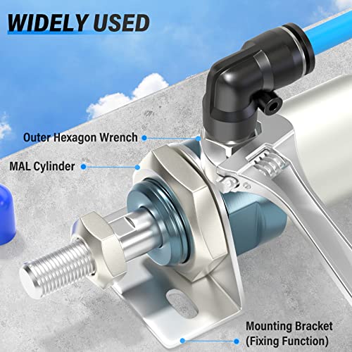 TAILONZ 8mm x 1/4" BSP Push to Connect Elbow Fitting 10Pcs - size: 8mm OD 1/4" BSP