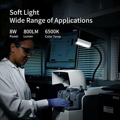 Magnetic Work Light, Led Machine Light, IP66 Waterproof gooseneck Light, 800 Lumens + Reinforced Magnetic Bas, Suitable for Lathe Table - size: 800 lumens + Reinforced Magnetic Base
