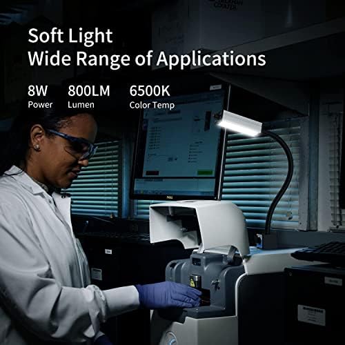 Magnetic Work Light, Led Machine Light, IP66 Waterproof gooseneck Light, 800 Lumens + Reinforced Magnetic Bas, Suitable for Lathe Table - size: 800 lumens + Reinforced Magnetic Base